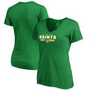 Siena Saints Fanatics Branded Women's Team Strong V-Neck T-Shirt - Kelly Green