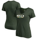 South Florida Bulls Fanatics Branded Women's Team Strong V-Neck T-Shirt - Green