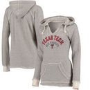 Texas Tech Red Raiders Blue 84 Women's Striped French Terry V-Neck Hoodie - Cream