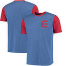 Chicago Cubs Red Jacket Domain T-Shirt - Heathered Royal