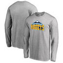 Denver Nuggets Fanatics Branded Primary Logo Long Sleeve T-Shirt - Heather Gray