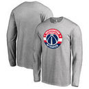 Washington Wizards Fanatics Branded Primary Logo Long Sleeve T-Shirt - Heather Gray