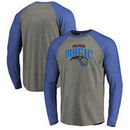 Orlando Magic Fanatics Branded Primary Logo Raglan Long Sleeve T-Shirt - Heathered Gray