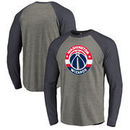 Washington Wizards Fanatics Branded Primary Logo Raglan Long Sleeve T-Shirt - Heathered Gray