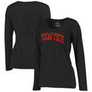Texas Tech Red Raiders Women's Basic Arch Long Sleeve T-Shirt - Black