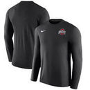 Ohio State Buckeyes Nike 2017 Coaches Touch Long Sleeve Performance T-Shirt - Heathered Black