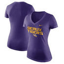 LSU Tigers Nike Women's Phrase Tri-Blend V-Neck T-Shirt - Purple