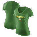 Oregon Ducks Nike Women's Phrase Tri-Blend V-Neck T-Shirt - Green