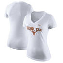 Texas Longhorns Nike Women's Phrase Tri-Blend V-Neck T-Shirt - White