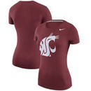 Washington State Cougars Nike Women's Logo Scoop Neck T-Shirt - Crimson