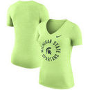 Michigan State Spartans Nike Women's Dri-FIT Touch V-Neck T-Shirt - Heathered Green