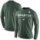 Michigan State Spartans Nike Practice Long Sleeve T-Shirt - Green