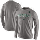 Michigan State Spartans Nike Practice Long Sleeve T-Shirt - Charcoal