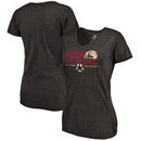 Arizona Coyotes Women's Hometown Collection Keep Howling Tri-Blend V-Neck T-Shirt - Black