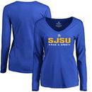 San Jose State Spartans Women's Custom Sport Long Sleeve T-Shirt - Royal