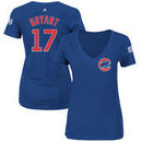 Kris Bryant Chicago Cubs Majestic Women's 2016 World Series Bound Name and Number T-Shirt - Royal