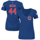 Anthony Rizzo Chicago Cubs Majestic Women's 2016 World Series Bound Name and Number T-Shirt - Royal