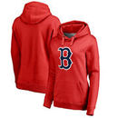 Boston Red Sox Women's Plus Sizes Primary Team Logo Pullover Hoodie - Red