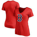 Boston Red Sox Women's Plus Sizes Primary Team Logo T-Shirt - Red