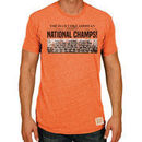 Oklahoma A&M Original Retro Brand Daily Newspaper 1945 National Champions Tri-Blend T-Shirt - Orange