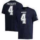 Dak Prescott Dallas Cowboys Star Player Name & Number T-Shirt - Navy