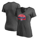 Chicago Cubs Women's 2016 World Series Champions Sign Win V-Neck T-Shirt - Heathered Gray