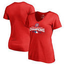Chicago Cubs Fanatics Branded Women's 2016 World Series Champs Walk T-Shirt – Red