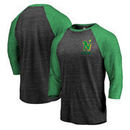 Minnesota North Stars Fanatics Branded Refresh Shift 3/4-Sleeve Raglan T-Shirt - Black/Gray