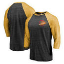 Vancouver Canucks Fanatics Branded Refresh Shift 3/4-Sleeve Raglan T-Shirt - Black/Gold