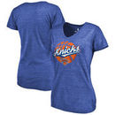 New York Knicks Fanatics Branded Women's Hometown Collection NY Ball Tri-Blend T-Shirt - Royal