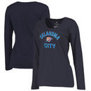 Oklahoma City Thunder Fanatics Branded Women's Overtime Plus Size Long Sleeve T-Shirt - Navy