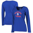 Philadelphia 76ers Fanatics Branded Women's Overtime Plus Size Long Sleeve T-Shirt - Royal