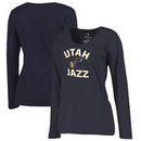 Utah Jazz Fanatics Branded Women's Overtime Plus Size Long Sleeve T-Shirt - Navy