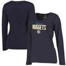 Denver Nuggets Fanatics Branded Women's Nostalgia Plus Size Long Sleeve T-Shirt - Navy