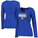Golden State Warriors Fanatics Branded Women's Nostalgia Plus Size Long Sleeve T-Shirt - Royal