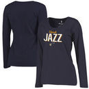Utah Jazz Fanatics Branded Women's Nostalgia Plus Size Long Sleeve T-Shirt - Navy