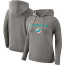 Miami Dolphins Nike Women's Club Tri-Blend Pullover Hoodie - Heathered Gray