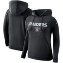 Oakland Raiders Nike Women's Club Tri-Blend Pullover Hoodie - Black