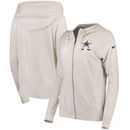 Dallas Cowboys Nike Women's Gym Vintage Full-Zip Hoodie - Heathered Gray