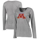 Minnesota Golden Gophers Fanatics Branded Women's Plus Sizes Primary Team Logo Long Sleeve T-Shirt - Ash