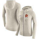 Clemson Tigers Nike Women's Gym Vintage Full-Zip Hoodie - Cream
