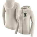Michigan State Spartans Nike Women's Gym Vintage Full-Zip Hoodie - Cream
