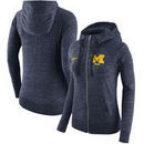 Michigan Wolverines Nike Women's Gym Vintage Full-Zip Hoodie - Heathered Navy