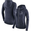 Penn State Nittany Lions Nike Women's Gym Vintage Full-Zip Hoodie - Heathered Navy