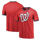 Washington Nationals Fanatics Branded Horn Tri-Blend Ringer T-Shirt - Red/Navy