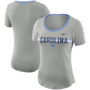 North Carolina Tar Heels Nike Women's Strike Slub Ringer Performance T-Shirt - Heathered Gray