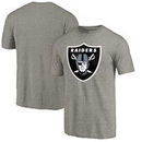 Oakland Raiders NFL Pro Line by Fanatics Branded Primary Logo Tri-Blend T-Shirt - Gray
