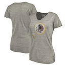 Washington Redskins NFL Pro Line by Fanatics Branded Women's Primary Logo Tri-Blend V-Neck T-Shirt - Gray