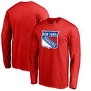 New York Rangers Fanatics Branded Primary Logo Long Sleeve T-Shirt - Red