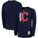 Cleveland Indians Majestic Authentic Team Icon Long Sleeve T-Shirt - Navy